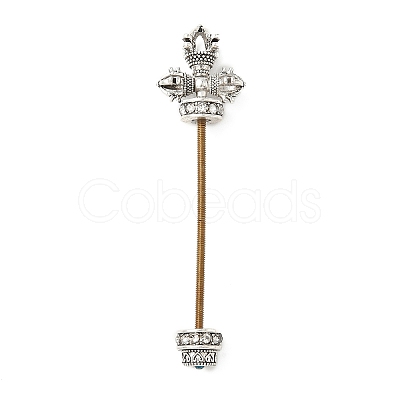 Brass Screw Peg Bails KK-NH0008-02AS-1