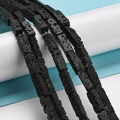Natural Lava Rock Beads Strands G-C084-C08-01-1