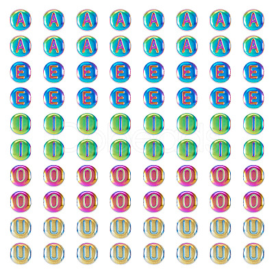 100Pcs 5 Styles Electroplated Glass Bead GLAA-TA0002-95C-1