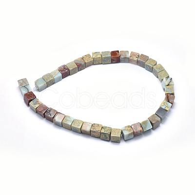 Natural Aqua Terra Jasper Beads Strands G-I213-01-10mm-1