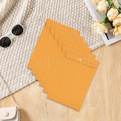 50Pcs Kraft Paper Clasp Envelopes for Storing AJEW-CP0009-98A-1