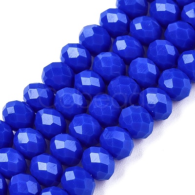 Opaque Solid Color Imitation Jade Glass Beads Strands EGLA-A044-P6mm-D32-1