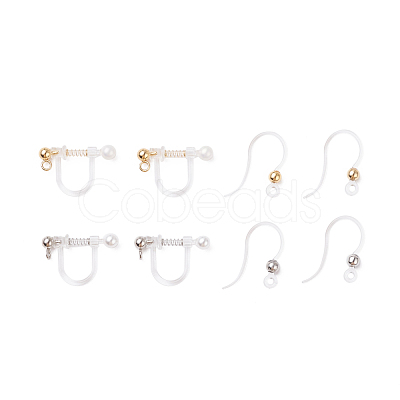 10 Pairs Plastic Clip-on Earring Findings STAS-UN0024-79-1