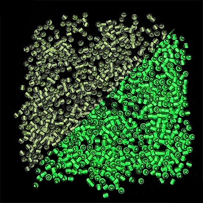 8/0 Luminous Glass Seed Beads LUMI-PW0001-186B-08-1