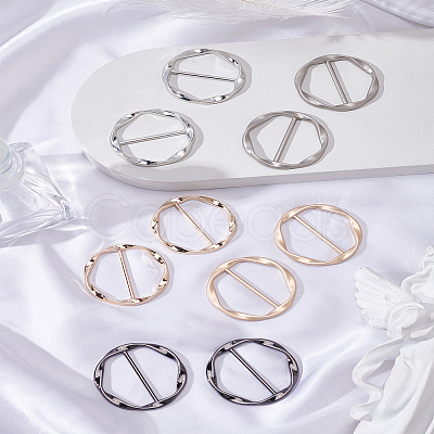 10Pcs 5 Styles Zinc Alloy Tri-Glide Adjuster Buckles FIND-LP0002-83-1