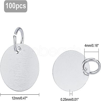 100Pcs Brass Stamping Blank Tag Charms KK-FH0002-60S-1