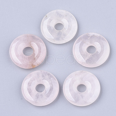 Natural Rose Quartz Pendants G-S349-22B-01-1