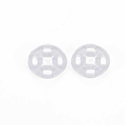 Transparent Resin Snap Fasteners BUTT-N018-008-01-1