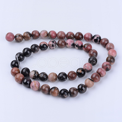 Natural Rhodonite Beads Strands X-G-Q462-6mm-25-1