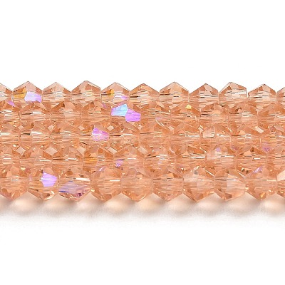 Transparent Electroplate Glass Beads Strands EGLA-A039-T2mm-L15-1