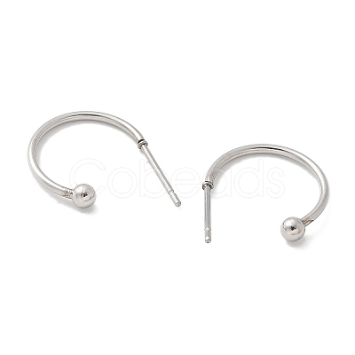 201 Stainless Steel Stud Earring STAS-C117-06B-P-1