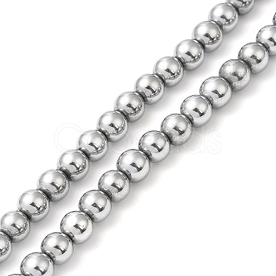 Electroplate Synthetic Non-magnetic Hematite Beads Strands G-E602-04D-1