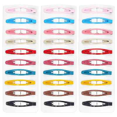 4 Sets Iron Snap Hair Clips AJEW-SC0003-37A-01-1