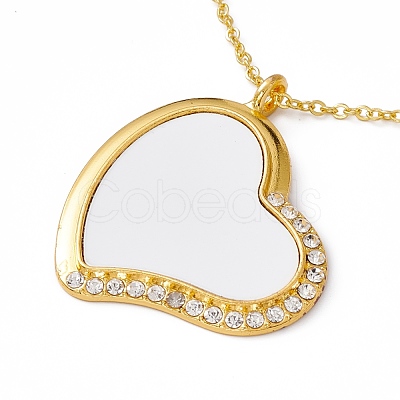 Sublimation Blank Aluminum Pendant Necklace NJEW-E020-03G-03-1