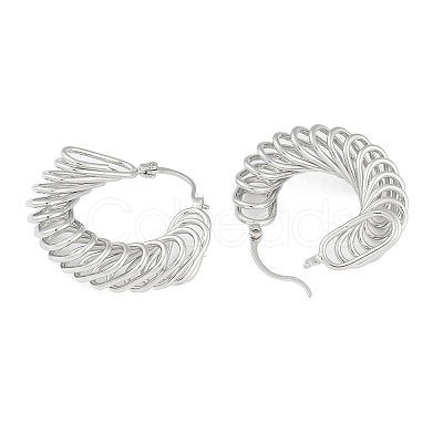 Brass Hoop Earring for Women EJEW-L288-001P-1