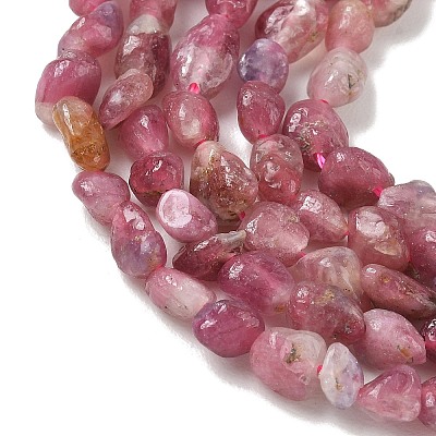 Natural Pink Tourmaline Beads Strands GG-CBAAEDE-B06-1
