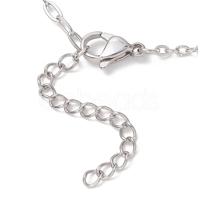304 Stainless Steel Paperclip Chain Cable Chain Necklace Slider Making AJEW-JB01529-1