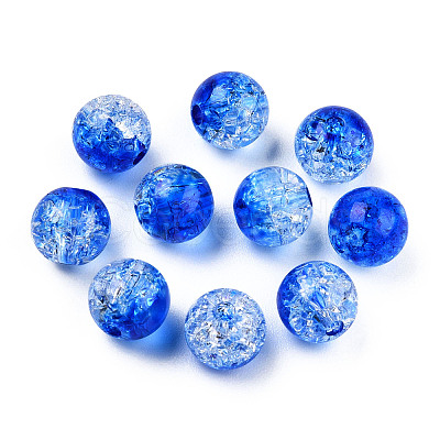 Transparent Crackle Acrylic Beads CACR-N002-21-1