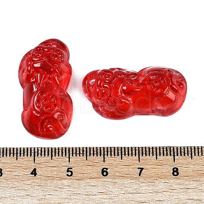 Spray Painted Imitation Jade Glass Beads GLAA-Z007-01E-1