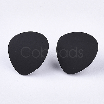 Spray Painted Iron Stud Earring Findings X-IFIN-S703-15A-1