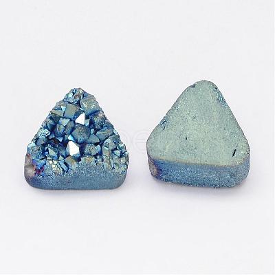 Electroplated Natural Druzy Quartz Crystal Beads G-G888-04A-1