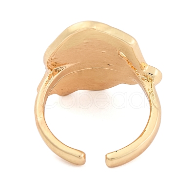 Christmas Theme Alloy Enamel Open Cuff Ring RJEW-C106-02C-KCG-1