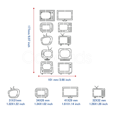 Stainless Steel Cutting Dies Stencils DIY-WH0242-262-1