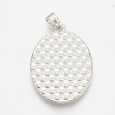 Alloy Pendant Cabochon Settings X-PALLOY-S108-03P-1