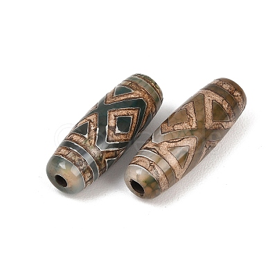 Tibetan Style dZi Beads TDZI-E004-61-1