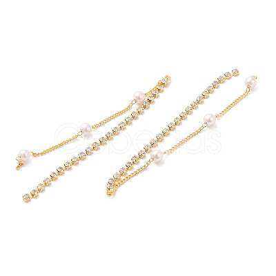 Brass Rhinestone Tassel Big Pendants KK-F860-38G-1