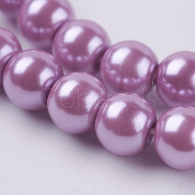 Eco-Friendly Dyed Glass Pearl Round Beads Strands HY-A002-6mm-RB056-1