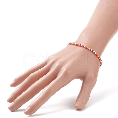 Glass Beaded Stretch Bracelets BJEW-JB09095-1