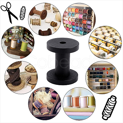 Wooden Bobbins FIND-WH0148-472B-1