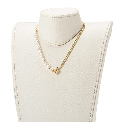 Brass Enamel Curb Chain Necklaces NJEW-JN03482-02-1