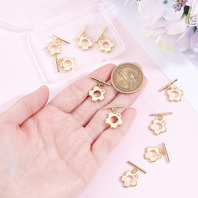 10Pcs Brass Micro Pave Clear Cubic Zirconia Toggle Clasps KK-BBC0025-28-1