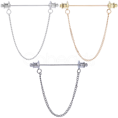 Zinc Alloy Hanging Chain Brooches FIND-GF0006-87D-1