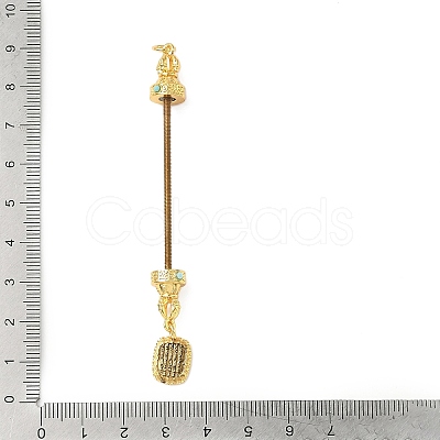 Brass Screw Peg Bails KK-NH0008-03AG-1
