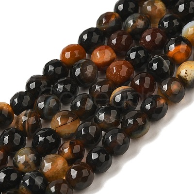 Natural Agate(Dyed & Heated) Beads Strands G-H066-B02-01-1