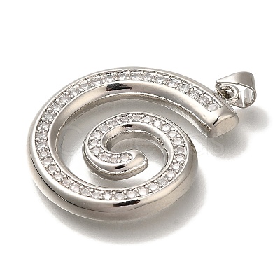 Rack Plating Brass Micro Pave Cubic Zirconia Pendants KK-I720-54P-1