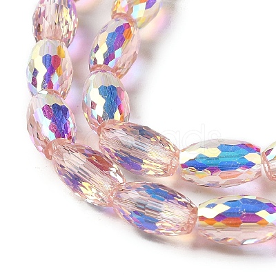 AB Color Plated Transparent Electroplate Beads Strands EGLA-H104-05C-1