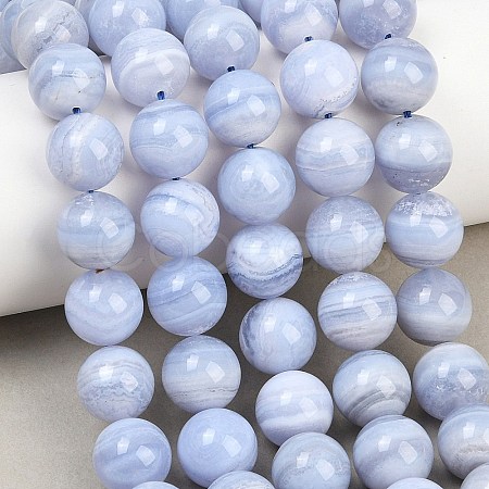 Natural Blue Lace Agate Beads Strands G-D106-A01-12mm-1