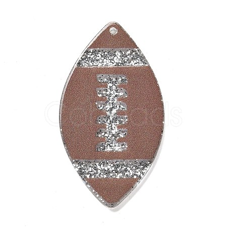 Transparent Resin Pendants RESI-M037-02B-1