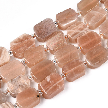 Natural Sunstone Beads Strands G-T138-25-1