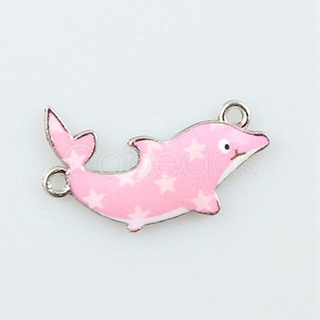 Alloy Enamel Connector Charms ENAM-TAC0010-04K-1
