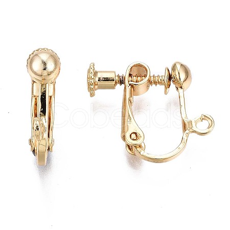 Brass Clip-on Earring Findings X-KK-Q764-029-1