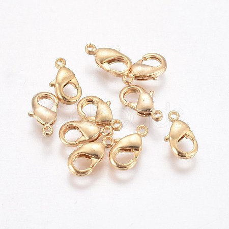 Brass Lobster Claw Clasps KK-WH0030-01G-1