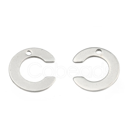 Tarnish Resistant 304 Stainless Steel Letter Charms STAS-O072-C-1