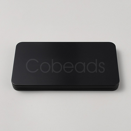 Rectangle Iron Metal Tin Box with Lid CON-WH0086-110-1