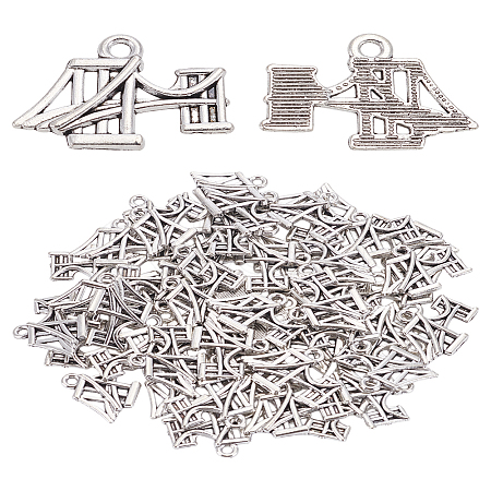 50Pcs Tibetan Style Alloy Pendants TIBEP-LP0001-13-1
