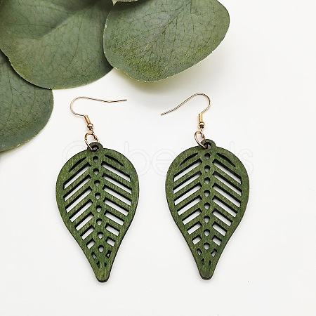 Iron Wood Dangle Earrings for Women WG6E691-02-1